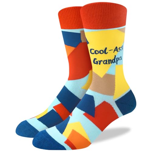 Lustige Socken Herren Opa - COOL GRANDPA Geschenke für Männer Mann - Bunte Witzige Motiv Coole Verrückte Socken Happy Funny Socks - Vatertagsgeschenk Geburtstagsgeschenk Weihnachten Geschenkideen von AGRIMONY