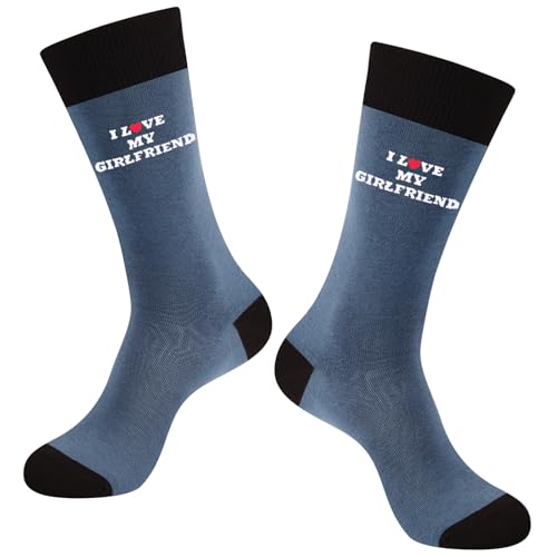 Lustige Valentinstag Socken Herren Damen - Bunte Witzige Hochzeitstag Geschenke für Männer Mann Frau - Motiv Coole Verrückte Socken Funny Socks Valentinstagsgeschenk für Ihn Sie Freund Freundin von AGRIMONY