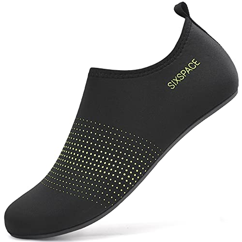 AGSOFT Badeschuhe Schwimmschuhe Wassersportschuhe Atmungsaktiv Schnell Trocknend Strandschuhe rutschfeste Leichte Surfschuhe Aquaschuhe für Damen Herren Grün(38 EU) von AGSOFT