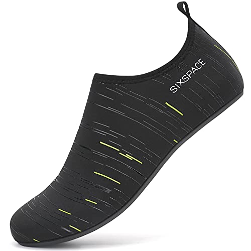 AGSOFT Badeschuhe Schwimmschuhe Wassersportschuhe Atmungsaktiv Schnell Trocknend Strandschuhe rutschfeste Leichte Surfschuhe Aquaschuhe für Damen Herren Grün(43 EU) von AGSOFT