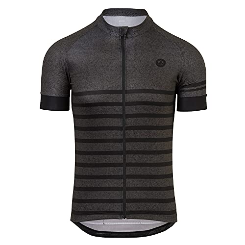 AGU Melange Fahrradtrikot Essential Herren, Atmungsaktive Radtrikot, Schnell Trocknend Material, Fahrradbekleidung für Männer, aus 100% Polyester, Grau - M von AGU