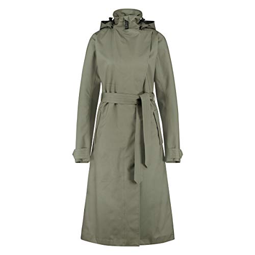 AGU Trench Coat Long Regenjacke Urban Outdoor Damen - Grün - L von AGU