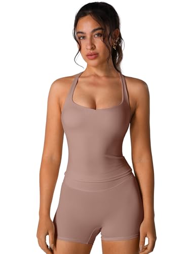 AGYMNX Sport BH Damen Sport Tops Bra Rundhalsausschnitt Tanktop Fitness Training Bustier Geeignet f�r Laufen Joggen Yoga Fitness Radfahren Dunkelrosa L von AGYMNX