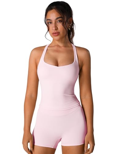 AGYMNX Sport BH Damen Sport Tops Bra Rundhalsausschnitt Tanktop Fitness Training Bustier Geeignet f�r Laufen Joggen Yoga Fitness Radfahren Hellrosa L von AGYMNX