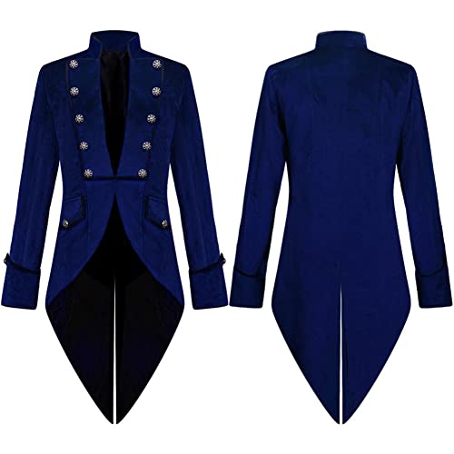 AGYMNX Steam Punk Herren Jacke Samt Gothic Frack Steampunk Mantel Gehrock Mittelalter Viktorianische Uniform Lange Smoking f�r M�nner Halloween Kost�m Karneval Fasching Party Cosplay Kleidung AGYMNX Steam Punk Herren Jacke Samt Gothic Frack Steampunk Mantel Gehrock Mittelalter Viktorianische Uniform Lange Smoking f�r M�nner Halloween Kost�m Karneval Fasching Party Cosplay Kleidung von AGYMNX