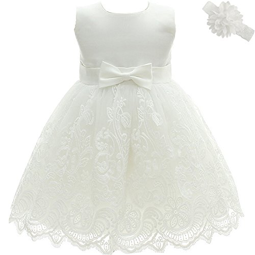 AHAHA Baby Mädchen Prinzessin Kleid Blumenmädchenkleid Taufkleid Festlich Kleid Hochzeit Partykleid Festzug Babybekleidung 12 von AHAHA
