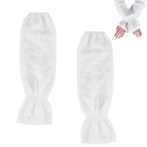 AHANDMAKER 1 Paar Lang Mesh Armstulpen Für Damen 46cm Lange Armstulpen Durchsichtige Handschuhe Fingerlose Sonnenschutzhandschuhe Für Partys Und Outdoor Sportaktivitäten Weiß von AHANDMAKER