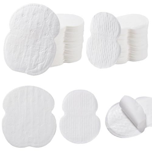 AHANDMAKER 200 Stück Achselschweißpads 2 Größen Achselschweißpads Für Frauen Und Männer Selbstklebende Schweißeinlage Für Die Achseln Hut Hemdkragenschutz von AHANDMAKER