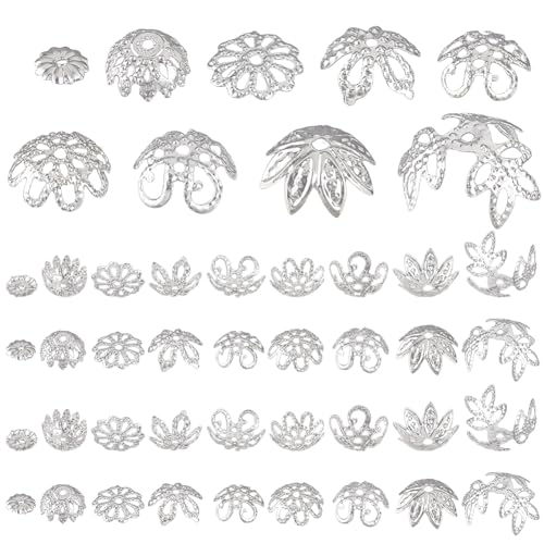 AHANDMAKER 750 Stück Blumenbecherform Plattierte Eisenperlenkappen 5 Stile 2 Farben Süße Blumen Filigrane End Charm Kappen Lose Abstandsperlen Für Schmuck DIY Basteln AHANDMAKER 750 Stück Blumenbecherform Plattierte Eisenperlenkappen 5 Stile 2 Farben Süße Blumen Filigrane End Charm Kappen Lose Abstandsperlen Für Schmuck DIY Basteln von AHANDMAKER