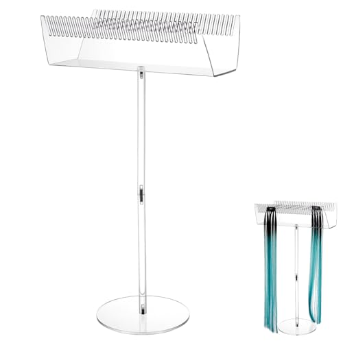 AHANDMAKER Ständer Für Haarverlängerungen Aus Acryl Haardisplay Für Friseursalons Transparenter Halter Für Haarverlängerungen Organizer Perückenständer Perücken Styling Tool Haaraufhänger von AHANDMAKER