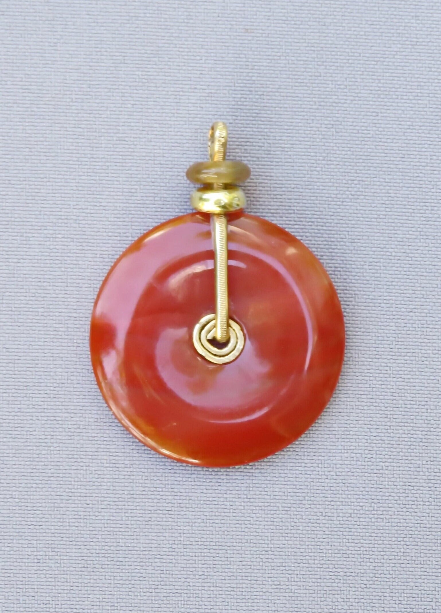 Anhänger "Carneol Mit Gold' von AHASschmuckdesign