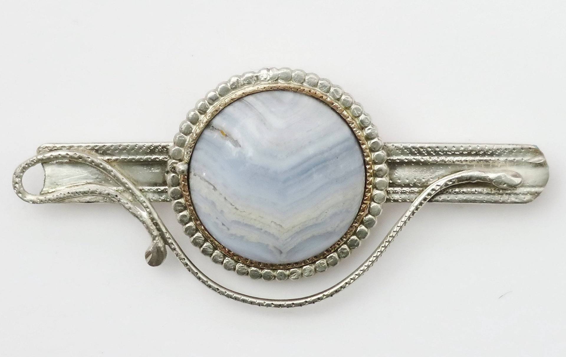 Brosche "Chalcedon in Silber' von AHASschmuckdesign