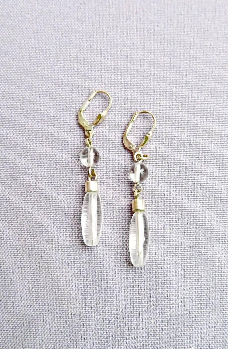 Ohrhänger "Bergkristall & Silber' von AHASschmuckdesign