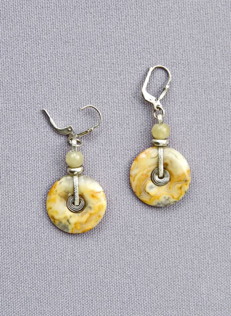 Ohrhänger "Lazy Agate & Silber 2' von AHASschmuckdesign