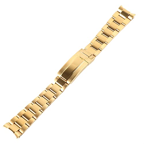 AHGDDA Edelstahl-Armband für Rolex Strap Sub Case Cinghia matt gebürstetes Armband Sangle Gurt Uhrenzubehör Teile Correa Glide Lock 20 mm(A5) von AHGDDA
