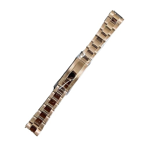 AHGDDA Edelstahl-Armband für Rolex Strap Sub Case Cinghia matt gebürstetes Armband Sangle Gurt Uhrenzubehör Teile Correa Glide Lock 20 mm(A6) von AHGDDA