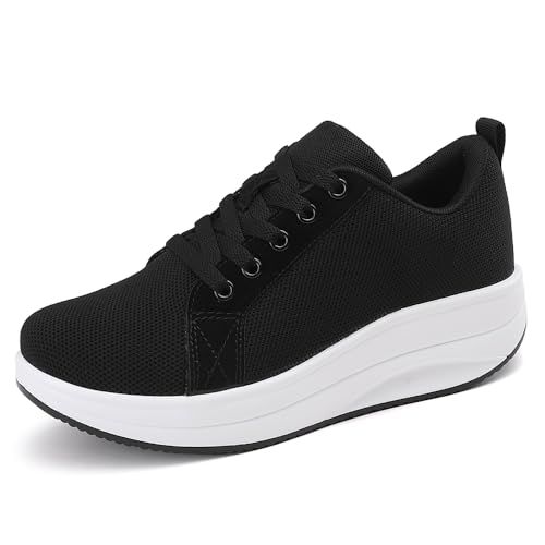 AHICO Damen Slip On Leicht Sportschuhe Atmungsaktiv Turnschuhe Outdoor Running Sneakers Straßenlaufschuhe Confort Freizeitschuhe Mesh von AHICO