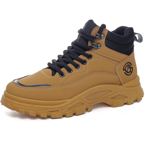 AHICO Fashion Stiefel Herrenstiefel Bequemer Casual Walking Boot 44Braun 1 von AHICO