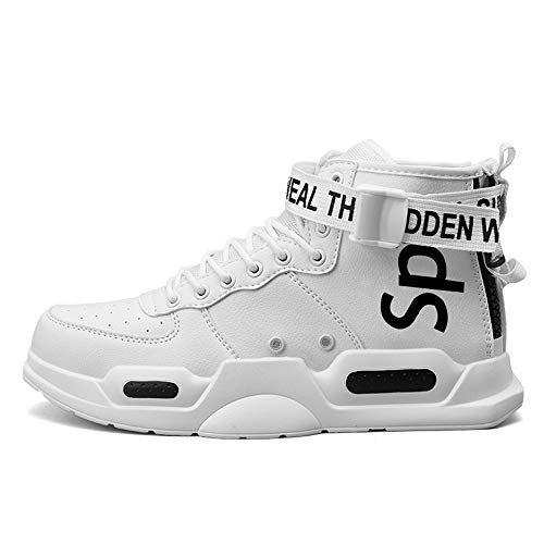 Ahico Modische Herren-Turnschuhe mit hohem Schaft und Laufschuh., Wei� (Weißes Oberteil), 38.5 EU von AHICO