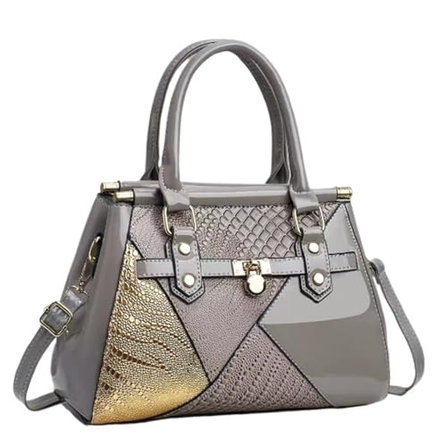 AHIOJEGX Ledertasche Damen Damen Lackleder Handtaschen Exquisite Schulter Crossbody Taschen(Color 2) von AHIOJEGX