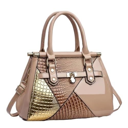 AHIOJEGX Ledertasche Damen Damen Lackleder Handtaschen Exquisite Schulter Crossbody Taschen(Color 5) von AHIOJEGX