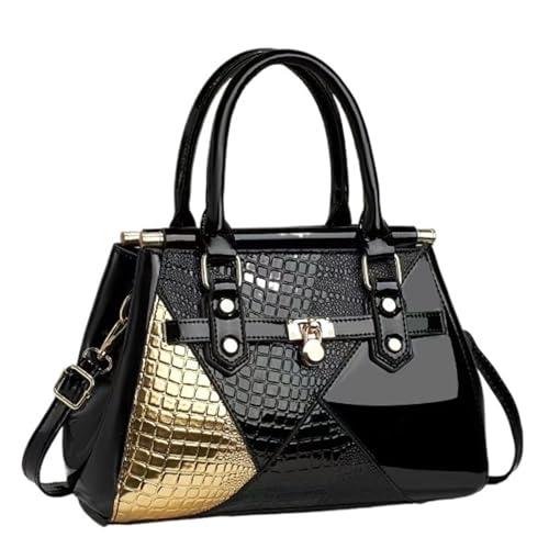 AHIOJEGX Ledertasche Damen Damen Lackleder Handtaschen Exquisite Schulter Crossbody Taschen(Color 7) von AHIOJEGX