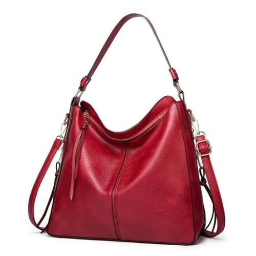 AHIOJEGX Ledertasche Damen Damen Schultertasche aus weichem PU-Material, lässige Szene, reine Farbe(Color 1) von AHIOJEGX