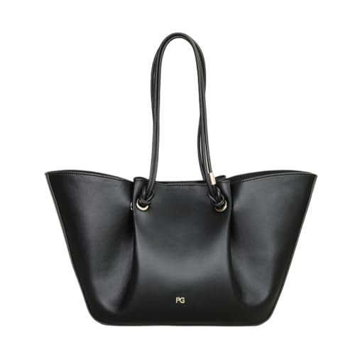 AHIOJEGX Ledertasche Damen Großraum-Umhängetasche for Damen mit leichter Atmosphäre(BLACK) von AHIOJEGX