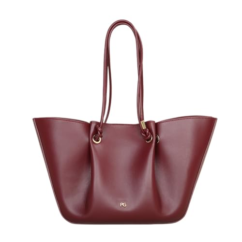 AHIOJEGX Ledertasche Damen Großraum-Umhängetasche for Damen mit leichter Atmosphäre(WINE) von AHIOJEGX