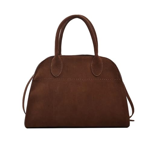AHIOJEGX Ledertasche Damen Vintage-Handtasche mit großer Kapazität for die Herbst-/Wintersaison(Brown) von AHIOJEGX