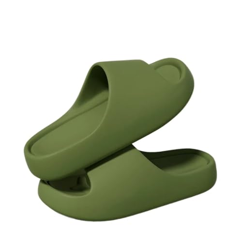 AHIOJEGX duschschuhe damen Mode Frauen Hausschuhe Sommer Männer Concise Sandalen Casual Dicke Sohle EVA Wohnungen Rutschen Strand Flip-Flops Outdoor Indoor Dusche Schuh(Green,44-45) von AHIOJEGX