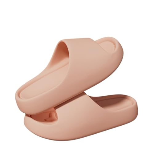 AHIOJEGX duschschuhe damen Mode Frauen Hausschuhe Sommer Männer Concise Sandalen Casual Dicke Sohle EVA Wohnungen Rutschen Strand Flip-Flops Outdoor Indoor Dusche Schuh(Pink,38-39) von AHIOJEGX
