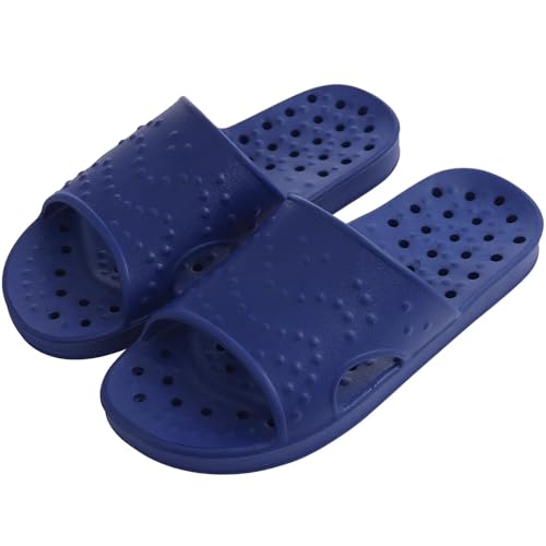 AHIOJEGX duschschuhe damen Schnell trocknende Pool-Slides, leichte Strandsandalen mit Abflusslöchern(Color 1,45-46) von AHIOJEGX