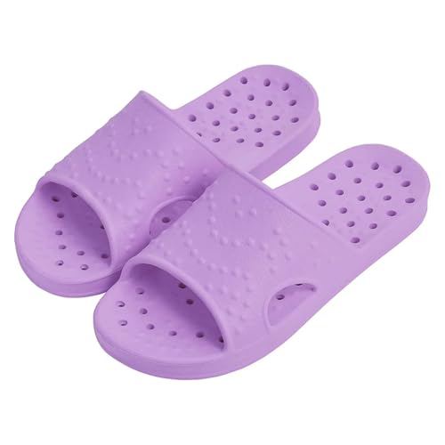 AHIOJEGX duschschuhe damen Schnell trocknende Pool-Slides, leichte Strandsandalen mit Abflusslöchern(Color 8,43-44) von AHIOJEGX