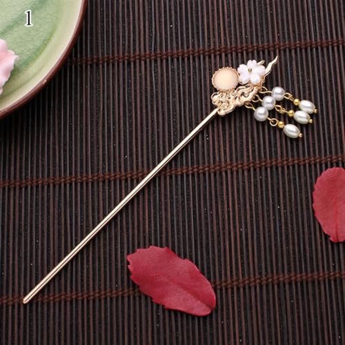 Haarstäbchen Haar Stick Frauen Metall Glasur Haar Gabel Haar Stäbchen Haarnadel Frau Haar Schmuck Zubehör(1) von AHIOJEGX