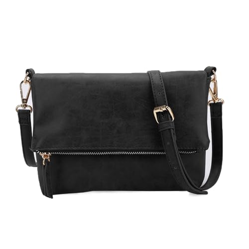 Ledertasche Damen Frau Wunderbare Solide Umhängetaschen Minimalistische PU Leder Tasche(Color 1) von AHIOJEGX