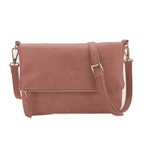 Ledertasche Damen Frau Wunderbare Solide Umhängetaschen Minimalistische PU Leder Tasche(Color 3) von AHIOJEGX