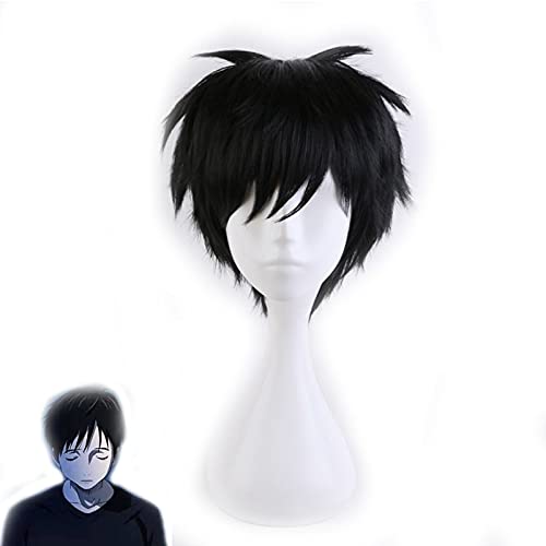 AHJSN gelten für YURI!!! on ICE Katsuki Yuri Perücke Cosplay Kostüm kurze schwarze hitzebeständige Faserhaarperücke + Haarnetz von AHJSN