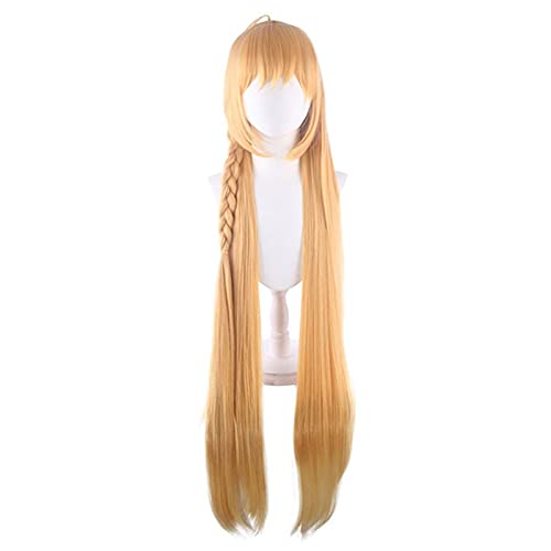 AHJSN gilt für Game Princess Connect! Re:dive Cosplay Pecorine Perücke Pecoriinu Frauen gelbe lange glatte Zopfhaarperücke von AHJSN