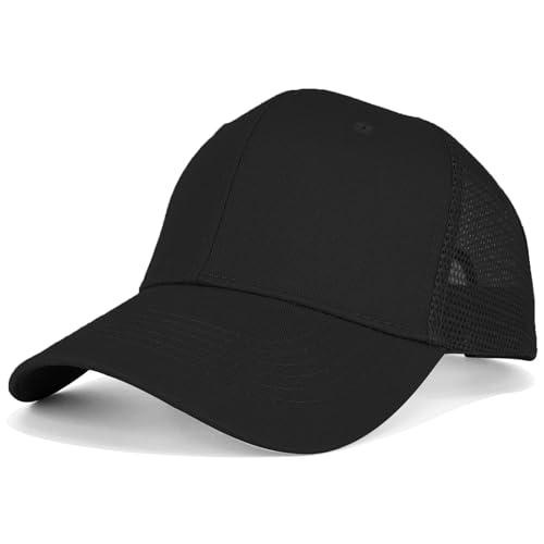 AHLPO Unisex Trucker Cap Netzstoff Verstellbare Baseball Cap Classic Snapback-Kappe Baseballkappe Atmungsaktiv Mesh Basecap für Herren und Damen von AHLPO