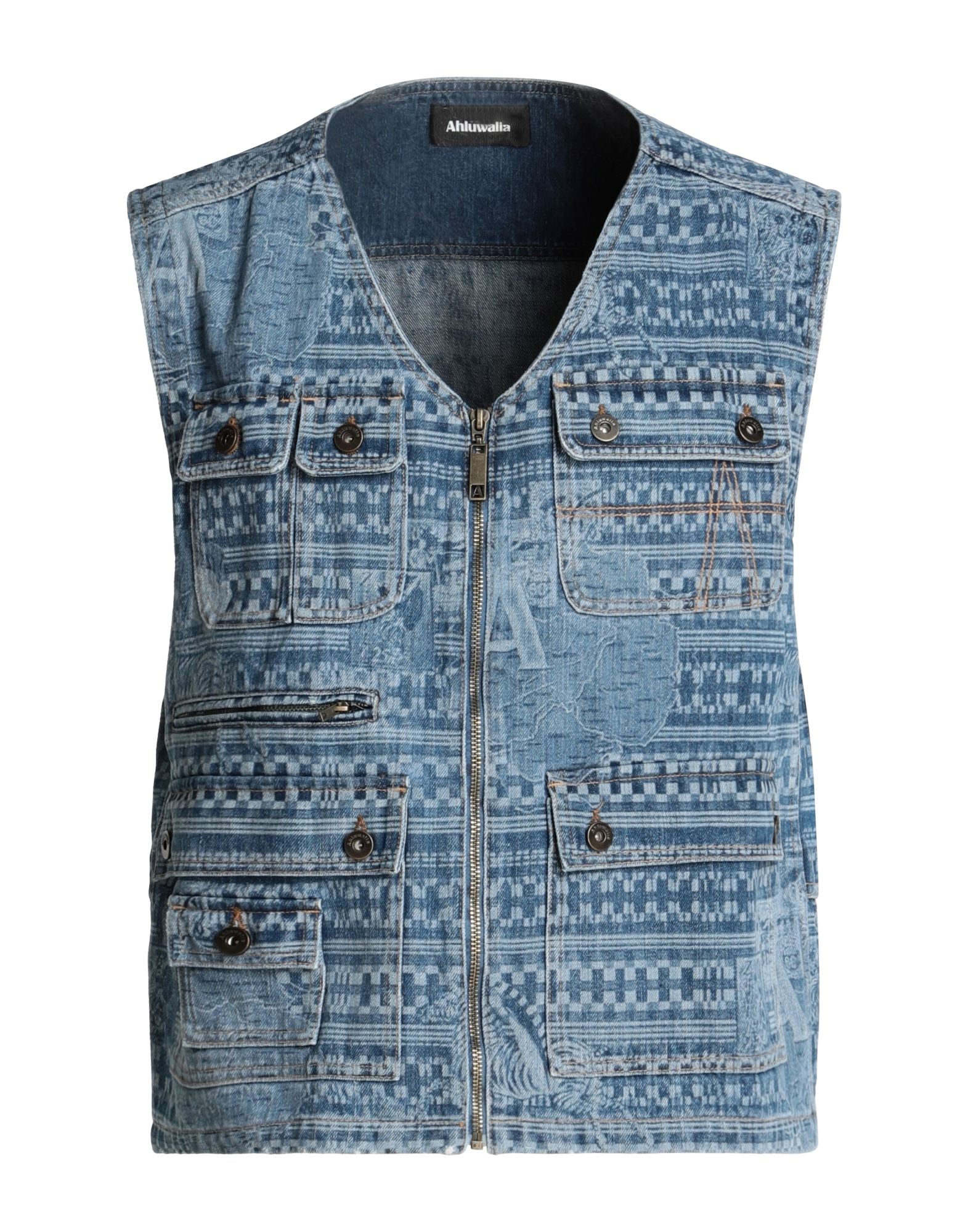 AHLUWALIA Jeansjacke/-mantel Herren Blau von AHLUWALIA