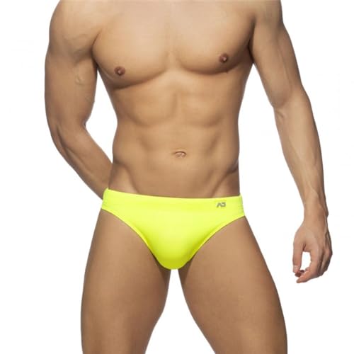 AHMXYG Badeslip Herren, Badehose Herren Kurze Schnelltrocknend Männer Badeslip Badeshorts Schwimmhose Strandshorts mit Verstellbarem Tunnelzug STDK6 (FluoGrün, XXL) von AHMXYG