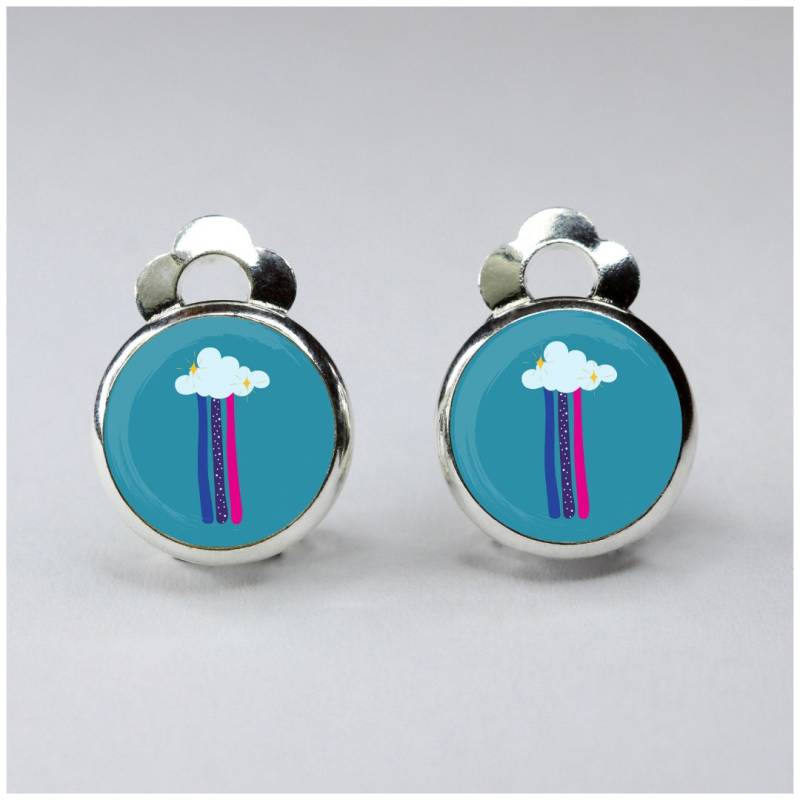 Clipsohrringe Regenbogen Bunt Ohrclips Ohrringclips Herz Ohrschmuck Kinder Geschenk Einschulung Geburtstag von AHOIPippi