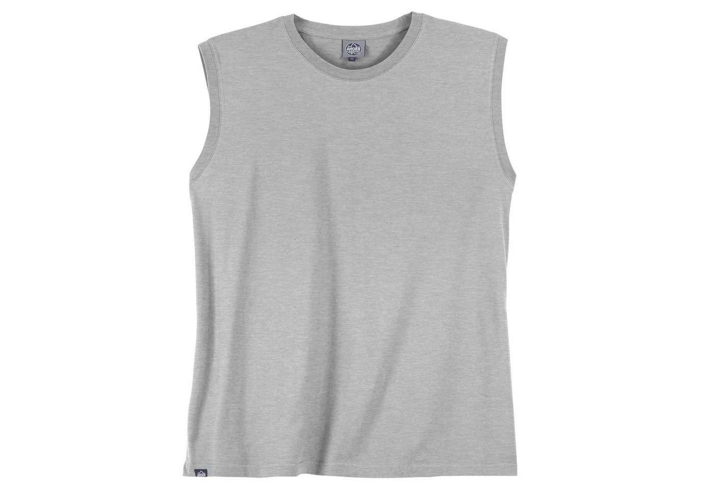 AHORN SPORTSWEAR Muscleshirt Große Größen Herren Tanktop grau melange Ahorn Sportswear von AHORN SPORTSWEAR