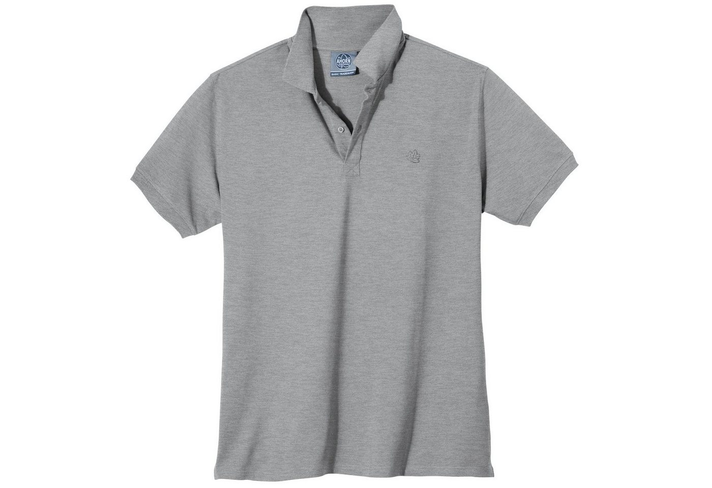 AHORN SPORTSWEAR Poloshirt Basic Poloshirt Ahorn Sportswear große Größen Herren grau melange von AHORN SPORTSWEAR