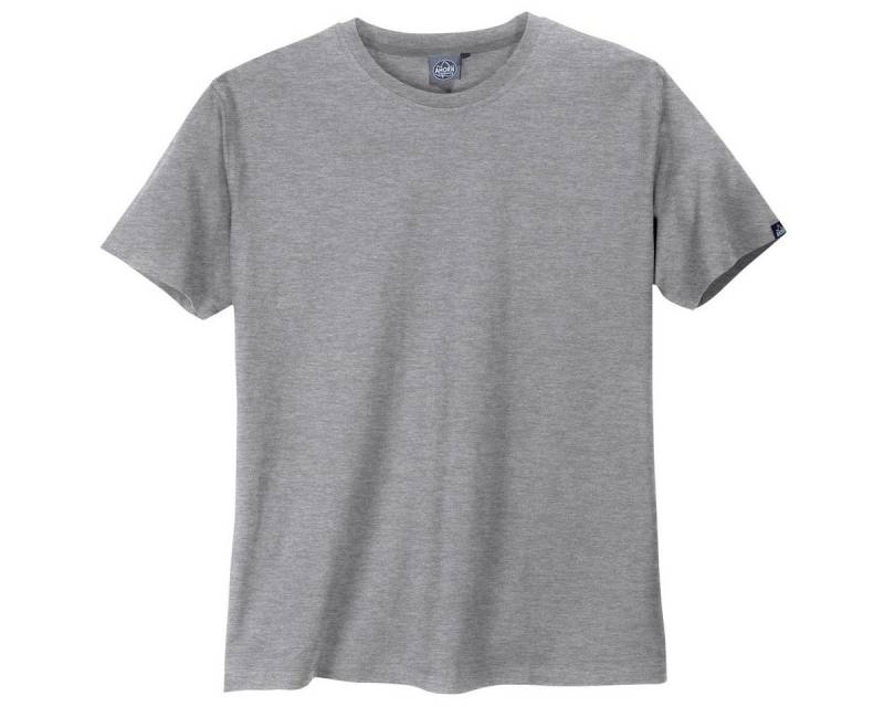 AHORN SPORTSWEAR Rundhalsshirt Ahorn Basic Rundhals T-Shirt grau melange Übergrößen von AHORN SPORTSWEAR