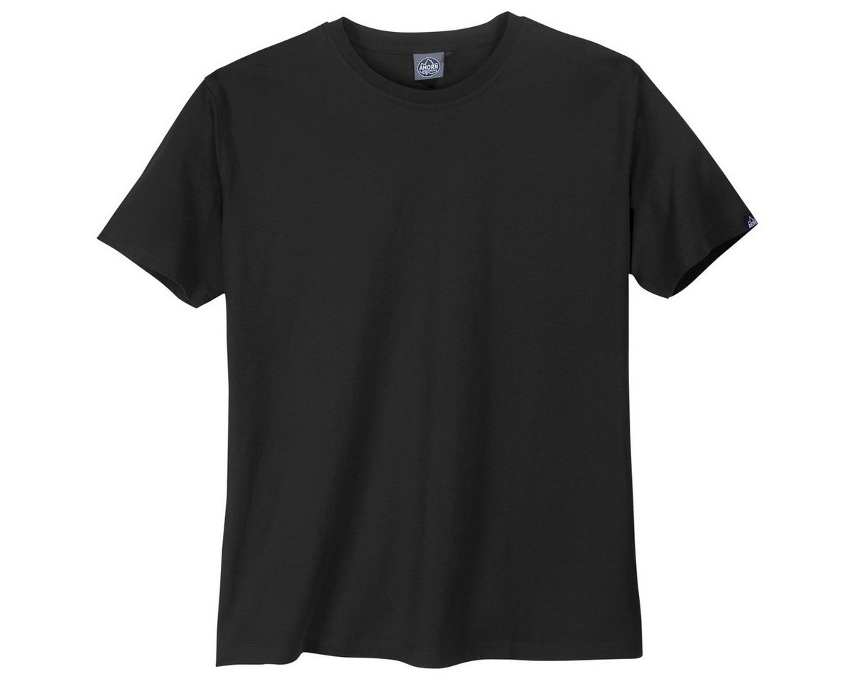 AHORN SPORTSWEAR Rundhalsshirt Ahorn Basic Rundhals T-Shirt schwarz Übergrößen AHORN SPORTSWEAR Rundhalsshirt Ahorn Basic Rundhals T-Shirt schwarz Übergrößen von AHORN SPORTSWEAR