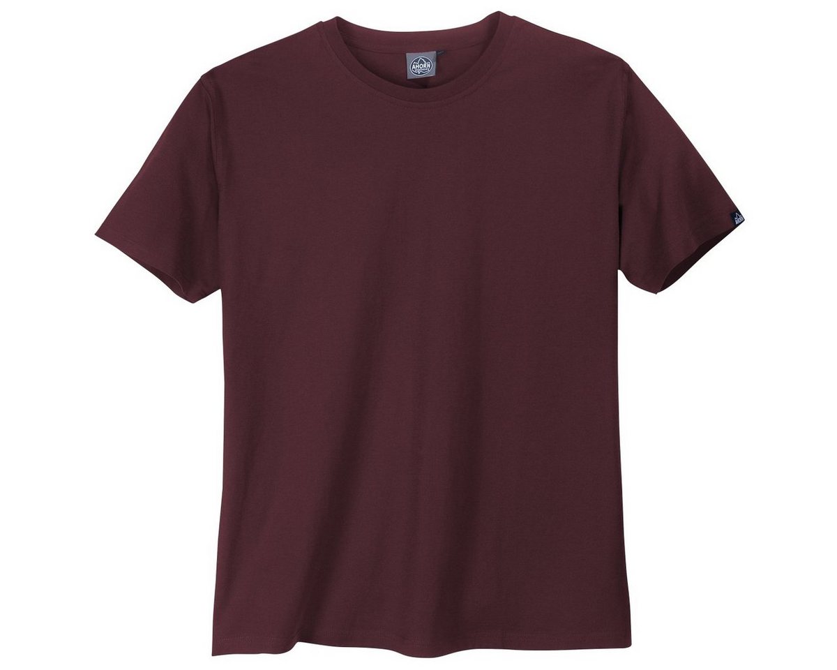 AHORN SPORTSWEAR Rundhalsshirt Ahorn Sportswear Basic T-Shirt Übergröße bordeaux AHORN SPORTSWEAR Rundhalsshirt Ahorn Sportswear Basic T-Shirt Übergröße bordeaux von AHORN SPORTSWEAR