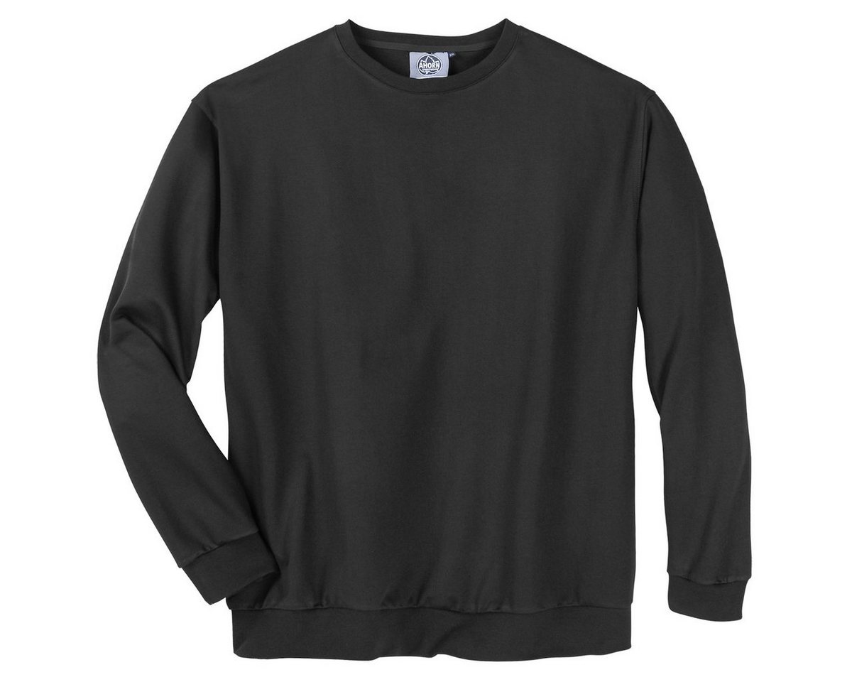 AHORN SPORTSWEAR Sweater Große Größen Herren Sweatshirt schwarz Ahorn Sportswear von AHORN SPORTSWEAR