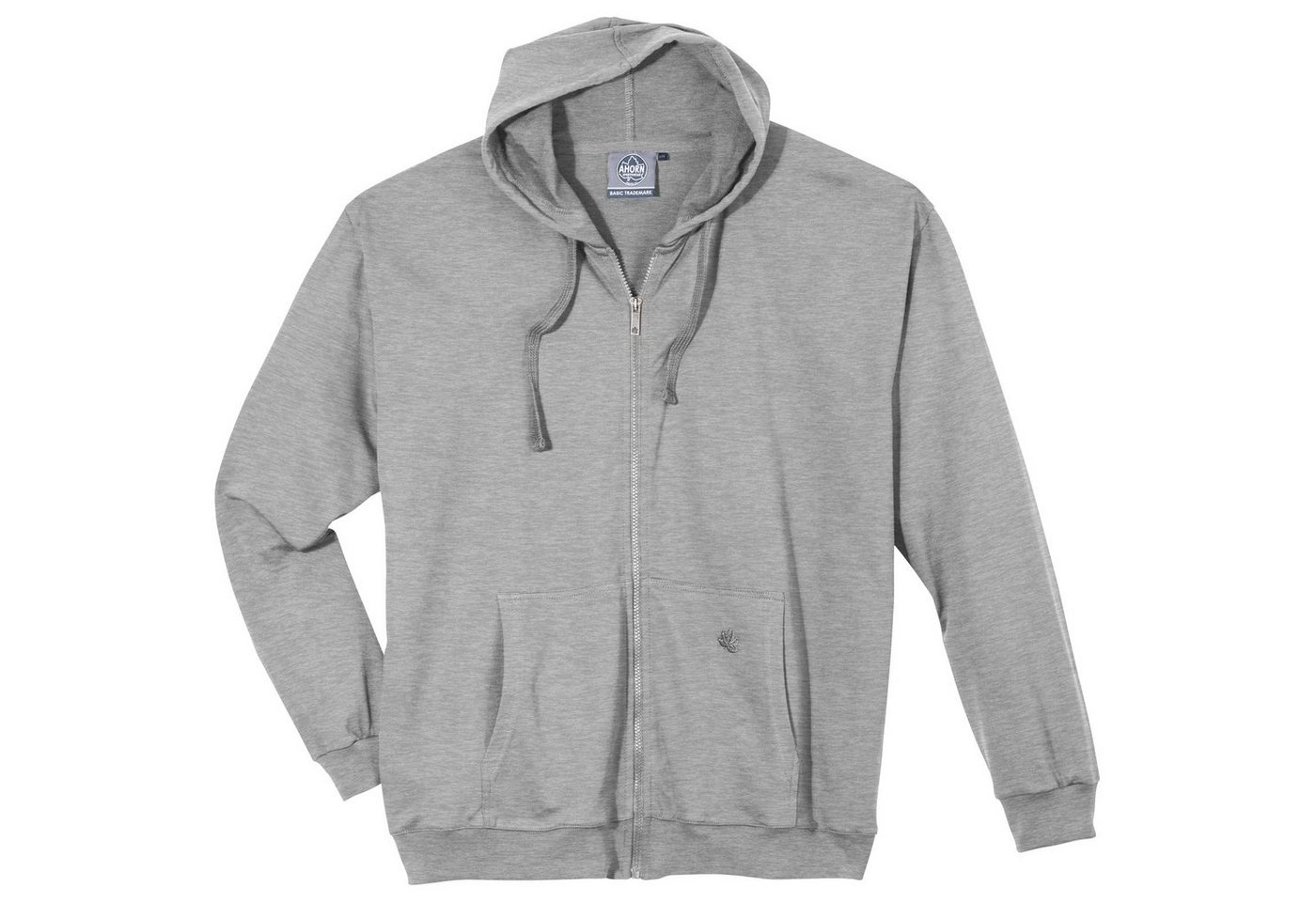 AHORN SPORTSWEAR Sweatjacke Ahorn Kapuzen-Sweatjacke Übergröße hellgrau melange AHORN SPORTSWEAR Sweatjacke Ahorn Kapuzen-Sweatjacke Übergröße hellgrau melange von AHORN SPORTSWEAR